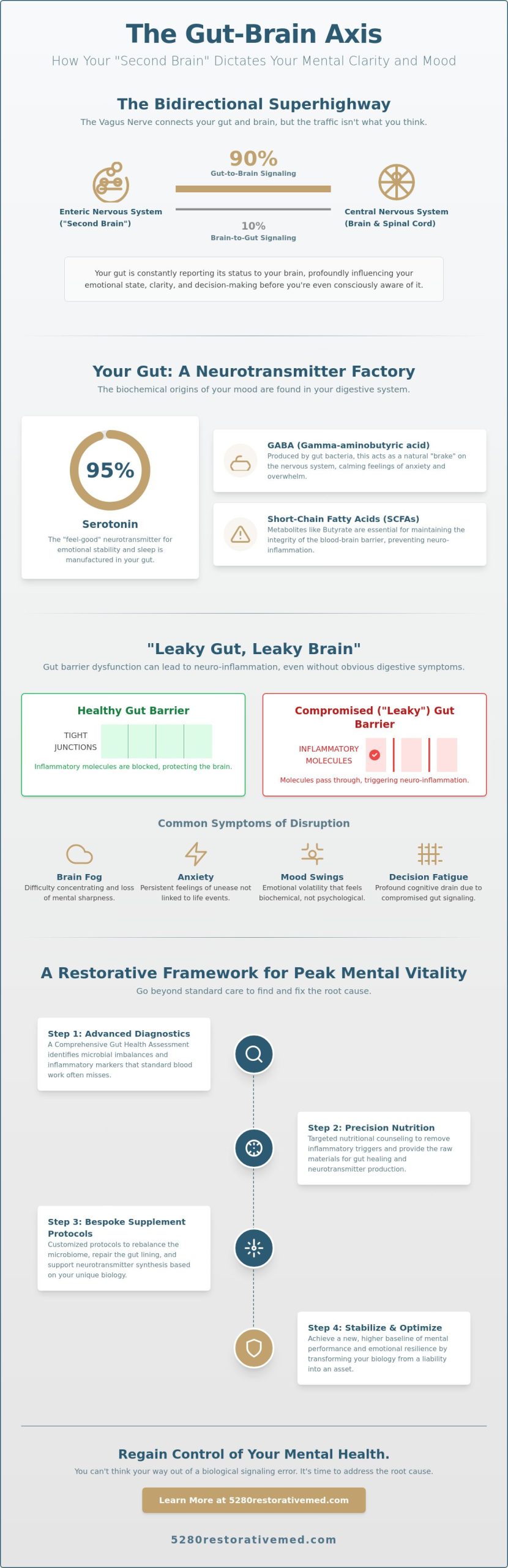 The Gut-Brain Axis and Its Effect on Mood: A Clinical Guide to Neuro-Metabolic Health