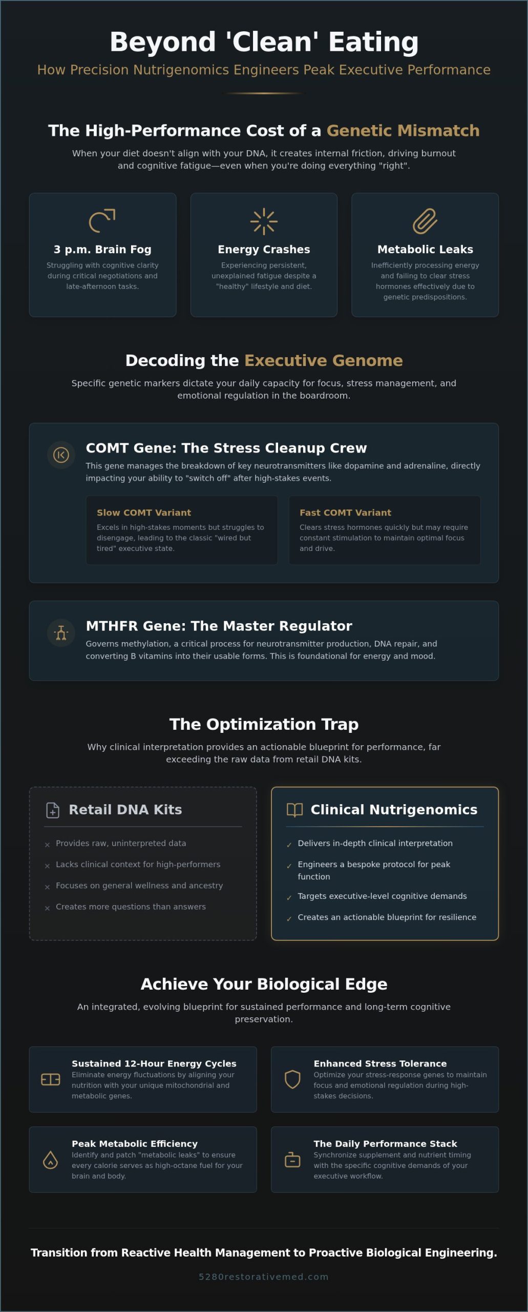 Nutrigenomics Testing for Executives: Engineering the Biological Edge in 2026